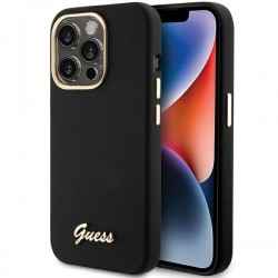 Apple iPhone 15 Pro Max Script Metal Logo Guess Black