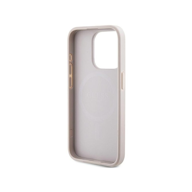 Guess GUHMP13XG4GFRP iPhone 13 Pro Max 6.7" różowy/pink hardcase 4G Collection Leather Metal Logo MagSafe