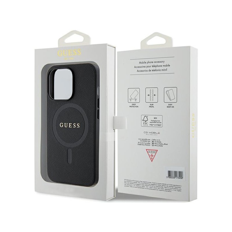 Nutitelefoni tagakaas Õun iPhone 13 Pro Max Saffiano MagSafe Must