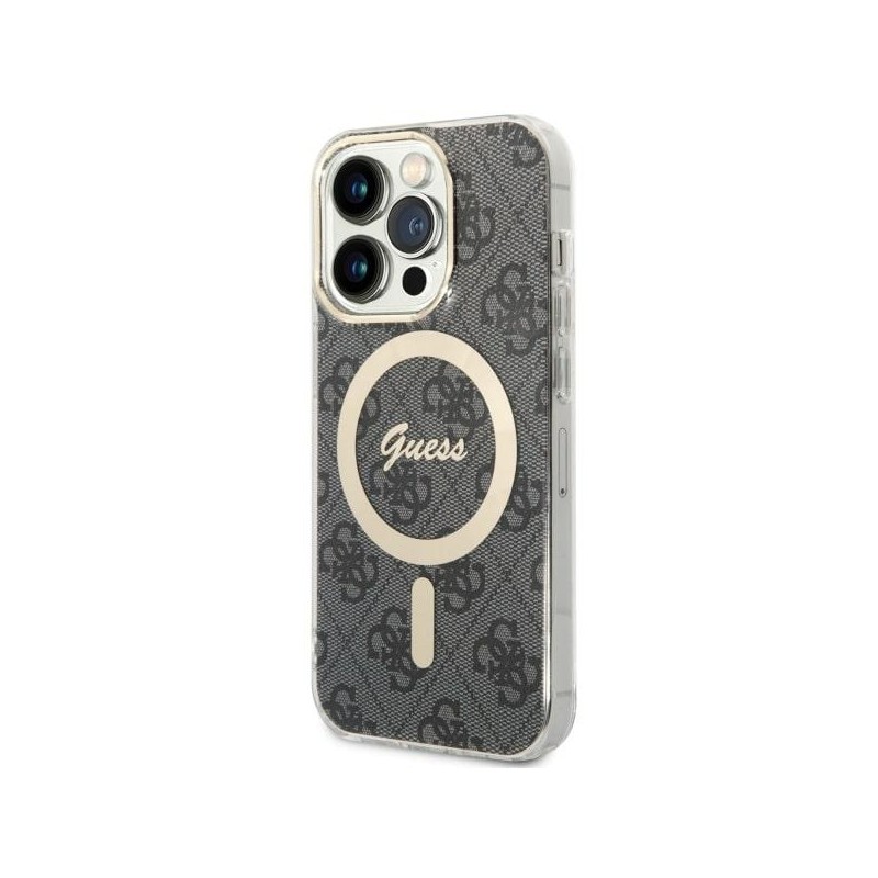 Guess GUHMP14LH4STK iPhone 14 Pro 6.1" czarny/black hardcase 4G MagSafe