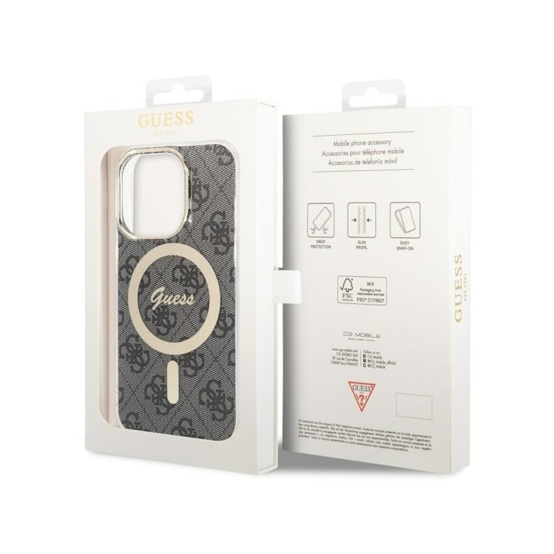 Guess GUHMP14LH4STK iPhone 14 Pro 6.1" czarny/black hardcase 4G MagSafe