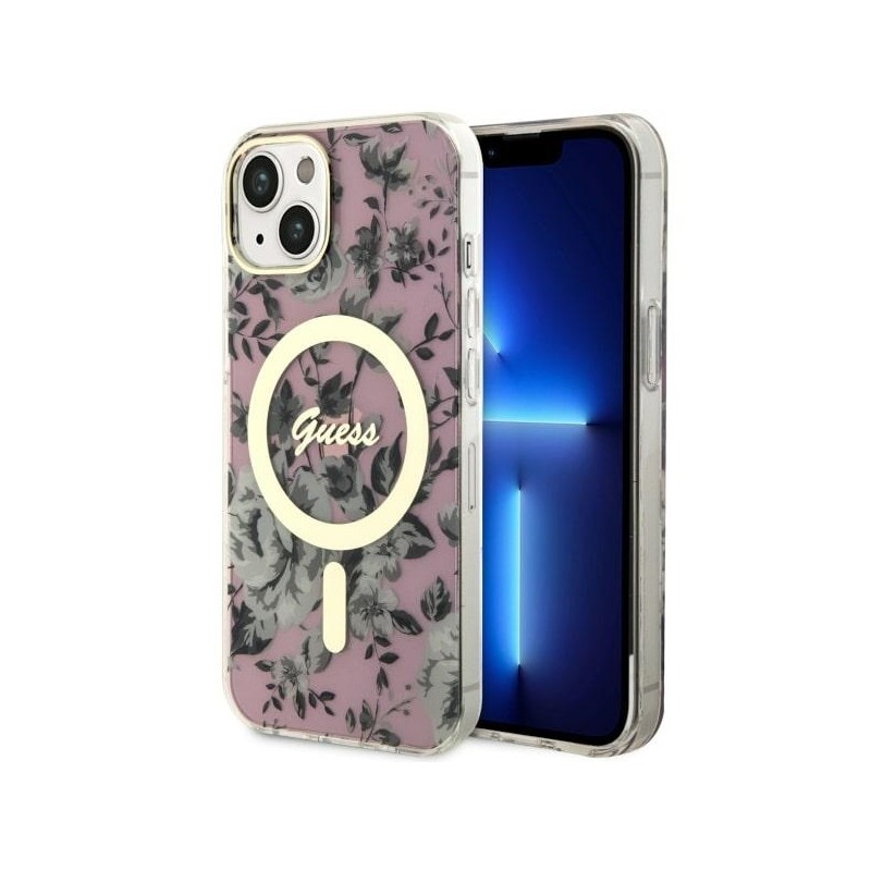 Viedtālruņa aizmugurējais vāciņš Apple iPhone 14 GUHMP14SHCFWSP Pink, With Design
