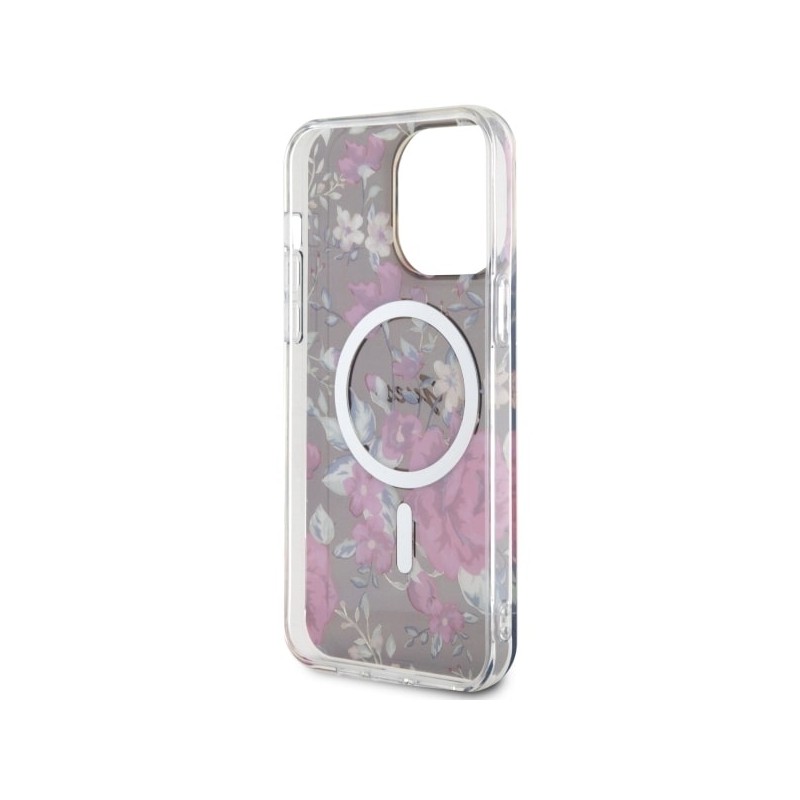 Guess GUHMP14XHCFWSA iPhone 14 Pro Max 6.7" zielony/khaki hardcase Flower MagSafe