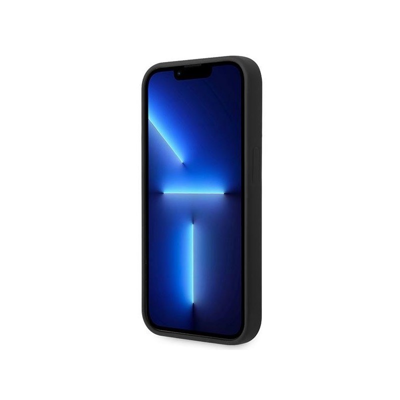 Viedtālruņa aizmugurējais vāciņš Apple iPhone 14 Pro Max Metal Logo Mag Melna