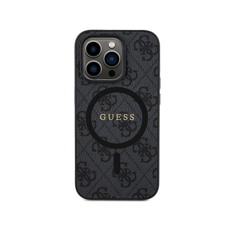 Viedtālruņa aizmugurējais vāciņš Apple iPhone 15 Pro Metal Logo Mag Melna