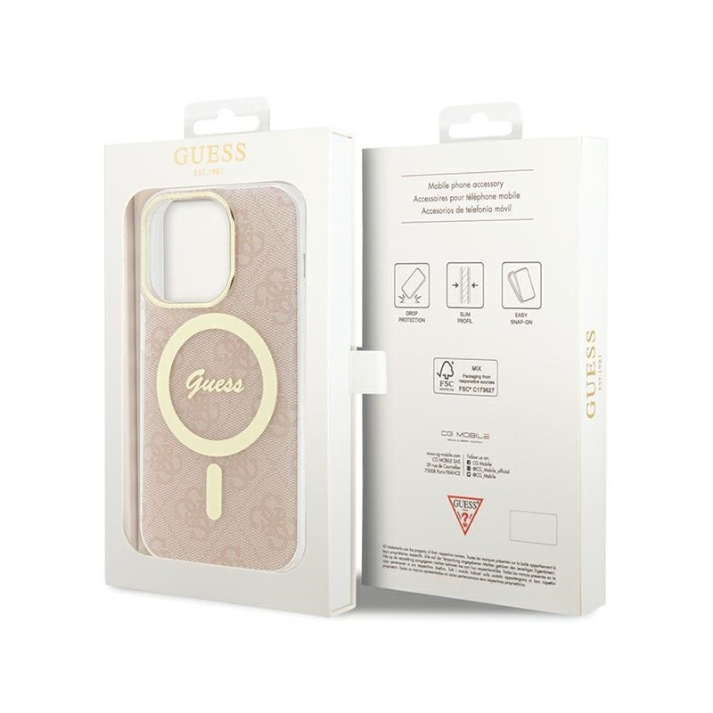Apple iPhone 15 Pro Max Hardcase IML Guess Pink
