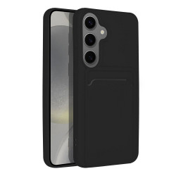 Viedtālruņa aizmugurējais vāciņš Samsung Galaxy S24 CARD Case Melna