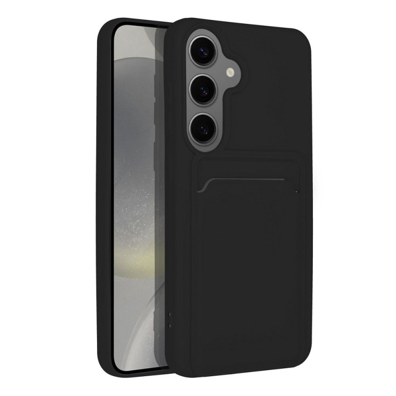 Viedtālruņa aizmugurējais vāciņš Samsung Galaxy S24 CARD Case Melna