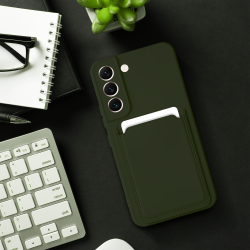 Viedtālruņa aizmugurējais vāciņš Samsung Galaxy S24 CARD Case Zaļa