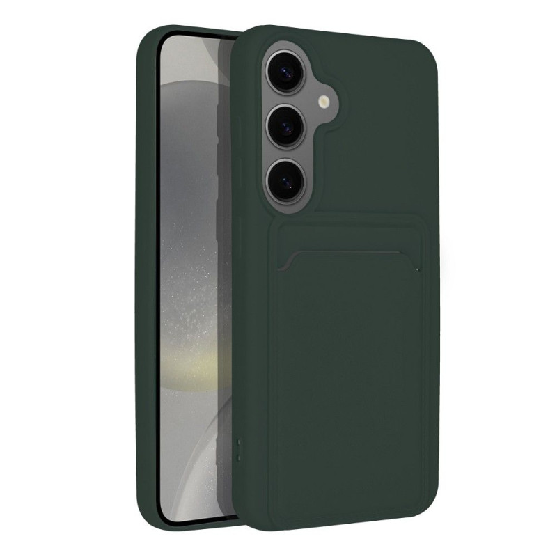 Viedtālruņa aizmugurējais vāciņš Samsung Galaxy S24 CARD Case Zaļa