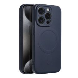 Viedtālruņa aizmugurējais vāciņš Apple iPhone 15 Pro Silicone Mag Zila