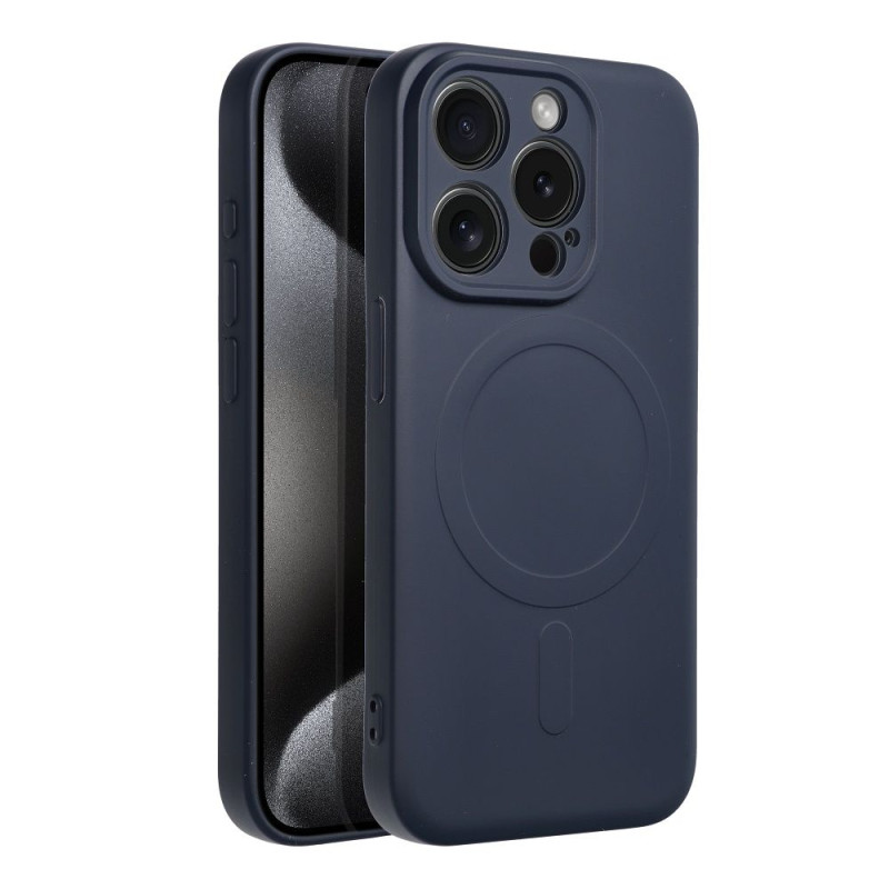 Viedtālruņa aizmugurējais vāciņš Apple iPhone 15 Pro Silicone Mag Blue