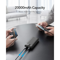 Väline aku Veger L20S 20000 mAh PD QC 3 Must