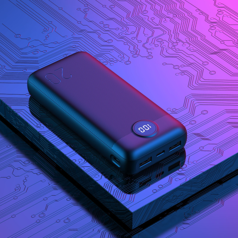 Ārējā baterija Veger L20S 20000 mAh PD QC 3 Melna