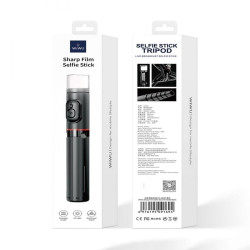 Pašportretu kāts/statīvs SE003 with Tripod Function and LED light Melna