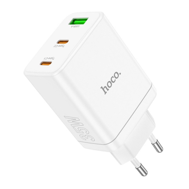 Universal charger 2 x Type C + USB A PD QC3.0 3A 35W N33