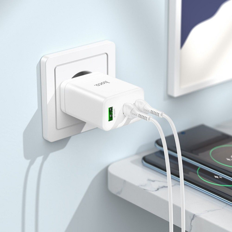 Universal charger 2 x Type C + USB A PD QC3.0 3A 35W N33