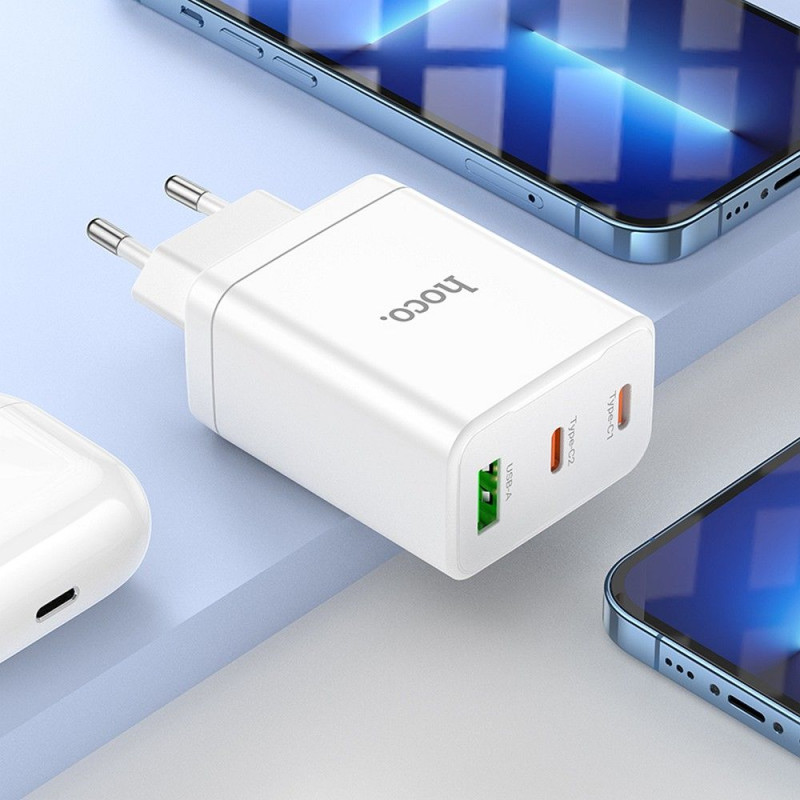 Universal charger 2 x Type C + USB A PD QC3.0 3A 35W N33