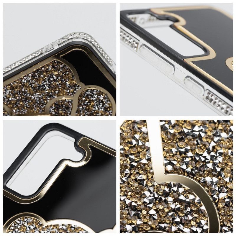 Viedtālruņa aizmugurējais vāciņš Samsung Galaxy S22 Teddy bear Black