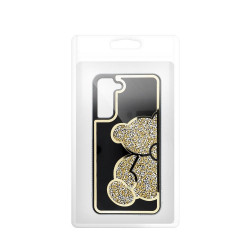 Viedtālruņa aizmugurējais vāciņš Samsung Galaxy S22 Teddy bear Melna