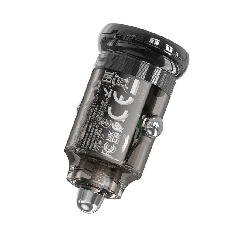 Universal car charger Type C PD QC3.0 3A 30W Z53 transparent