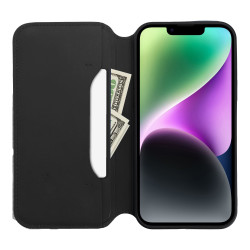 Viedtālruņa atveramais maciņš Samsung Galaxy A25 5G Dual Pocket Book Melna