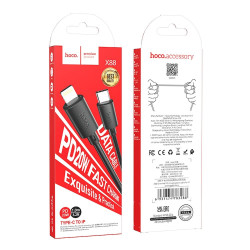 Universal cable Type C to iPhone Lightning 8-pin Power Delivery 20W Melns