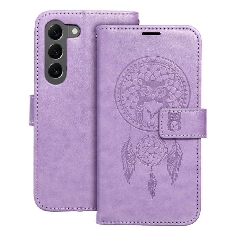 Viedtālruņa atveramais maciņš Samsung Galaxy S23 Mezzo Book Dreamcatcher Purpura