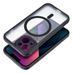 Viedtālruņa aizmugurējais vāciņš Apple iPhone 13 Full matte mag Melna, Caurspīdīga