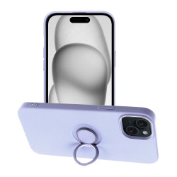 Viedtālruņa aizmugurējais vāciņš Apple Iphone 15 Plus Silicone Ring Violeta