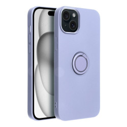 Viedtālruņa aizmugurējais vāciņš Apple Iphone 15 Plus Silicone Ring Violeta