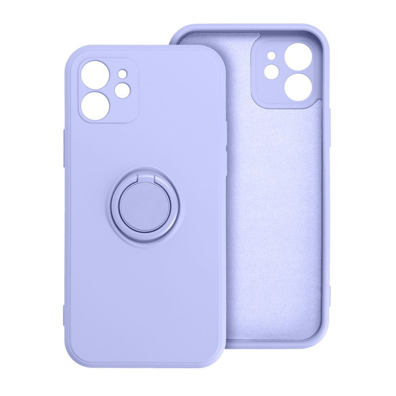 Viedtālruņa aizmugurējais vāciņš Apple Iphone 15 Plus Silicone Ring Violeta