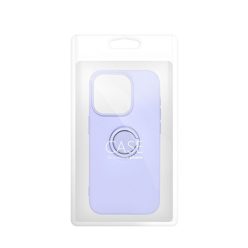 Viedtālruņa aizmugurējais vāciņš Apple Iphone 15 Plus Silicone Ring Violeta