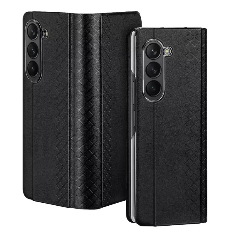 Viedtālruņa aizmugurējais vāciņš Samsung Galaxy Z Fold 5 5G Bril Leather Melna