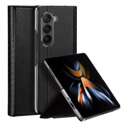Viedtālruņa aizmugurējais vāciņš Samsung Galaxy Z Fold 5 5G Bril Leather Melna