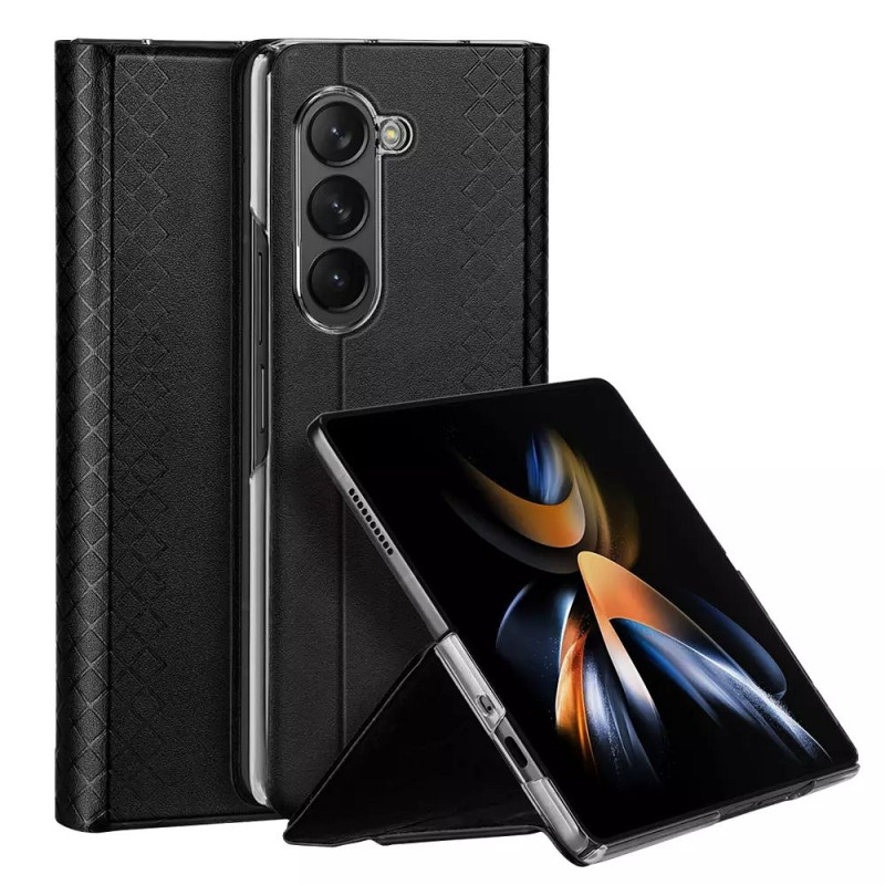 Viedtālruņa aizmugurējais vāciņš Samsung Galaxy Z Fold 5 5G Bril Leather Black
