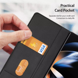 Viedtālruņa aizmugurējais vāciņš Samsung Galaxy Z Fold 5 5G Bril Leather Melna