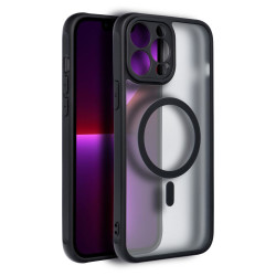 Viedtālruņa aizmugurējais vāciņš Apple iPhone 13 Pro Max Full matte mag Melna