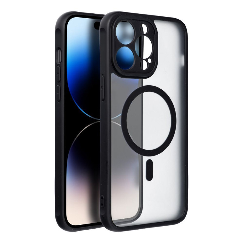 Viedtālruņa aizmugurējais vāciņš Apple iPhone 14 Pro Max Full matte mag Black, Transparent
