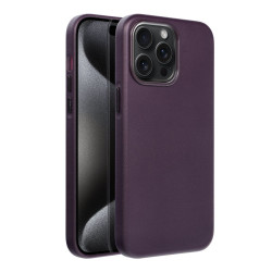 Nutitelefoni tagakaas Õun iPhone 15 Pro Max Nahkne ajakiri Tume lilla