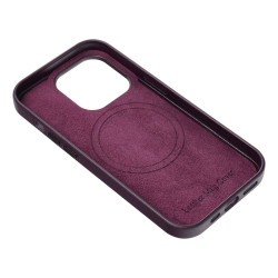 Nutitelefoni tagakaas Õun iPhone 15 Pro Max Nahkne ajakiri Tume lilla