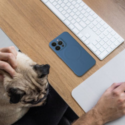 Nutitelefoni tagakaas Õun iPhone 12 Mini Silikoonist Mag Sinine