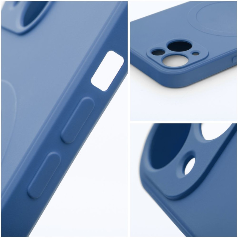 Viedtālruņa aizmugurējais vāciņš Apple iPhone 12 Mini Silicone Mag Zila
