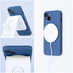 Viedtālruņa aizmugurējais vāciņš Apple iPhone 12 Mini Silicone Mag Zila