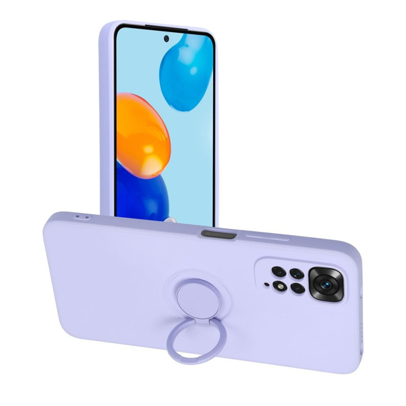 Viedtālruņa aizmugurējais vāciņš Xiaomi Redmi Note 11 5G / 11S 5G Silicone Ring Violeta