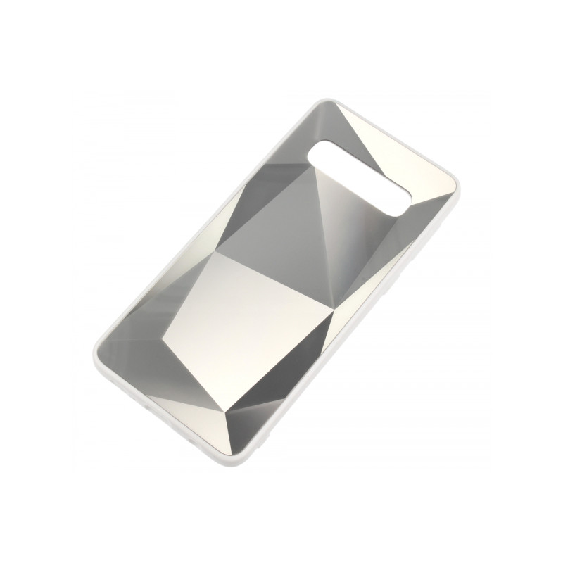 Nutitelefoni tagakaas Samsung Galaxy S10 Teemantkivi Valge