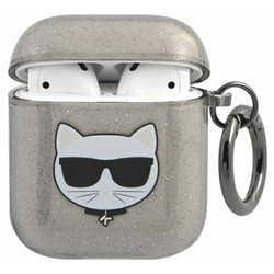 Bezvadu austiņu apvalks Apple Choupette Collection Grey