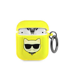 Bezvadu austiņu apvalks Apple Choupette Collection Yellow