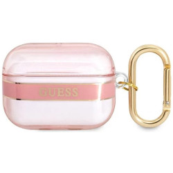 Bezvadu austiņu apvalks Apple Printed Stripe Rozā