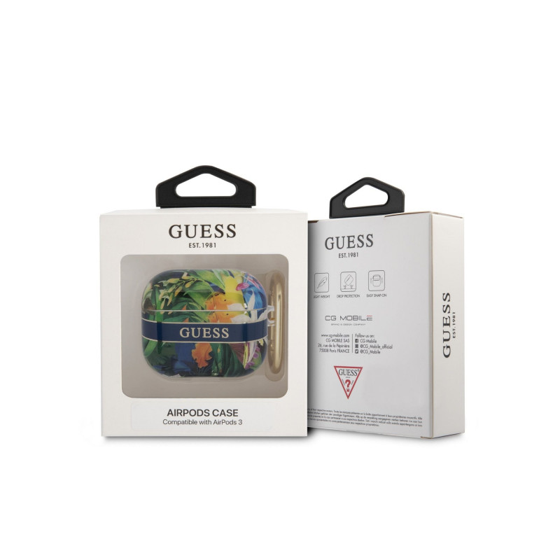 Bezvadu austiņu apvalks Apple Flower Print GUA3HHFLB Zila, Ar Dizainu